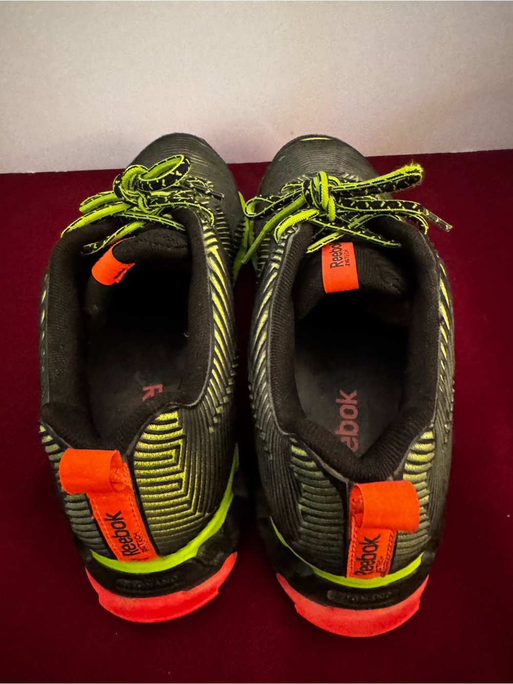 Reebok Zigmaze Lime Running Sneaker Men 9 Athletic Marathon Neon Zigtech EUC - Picture 6 of 16